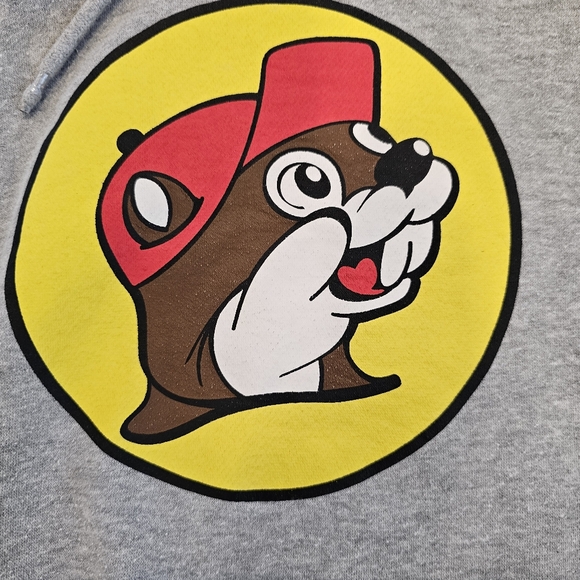Buc-ees Hoodie Mens XLG Gray Graphic Logo Travel Vacation Sweatshirt - Picture 3 of 9